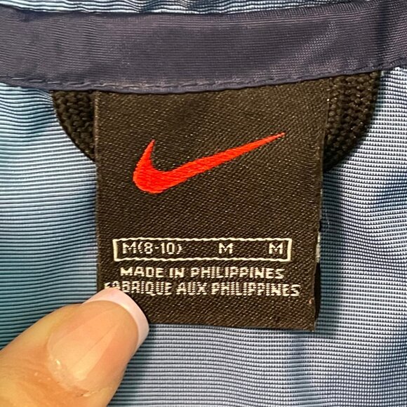 Retro Y2K Nike Blue Half-Zip Windbreaker Pullover Jacket Size Women's M - Picture 5 of 7